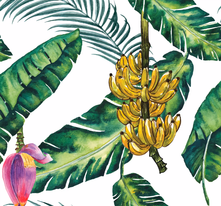 Papel tapiz naturaleza armonía de la flora tropical - TenVinilo