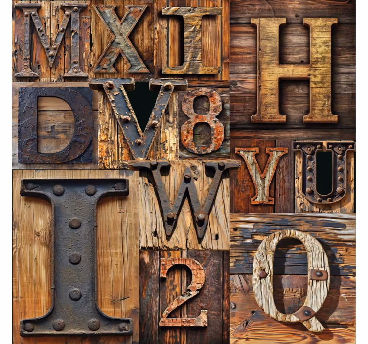 Papel tapiz letras efecto 3d - TenVinilo
