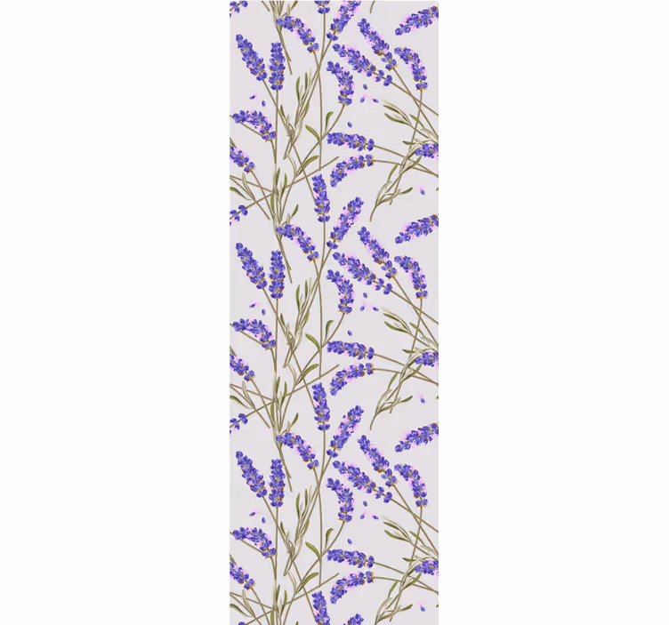 Papel tapiz flores diseño floral de lavanda - TenVinilo