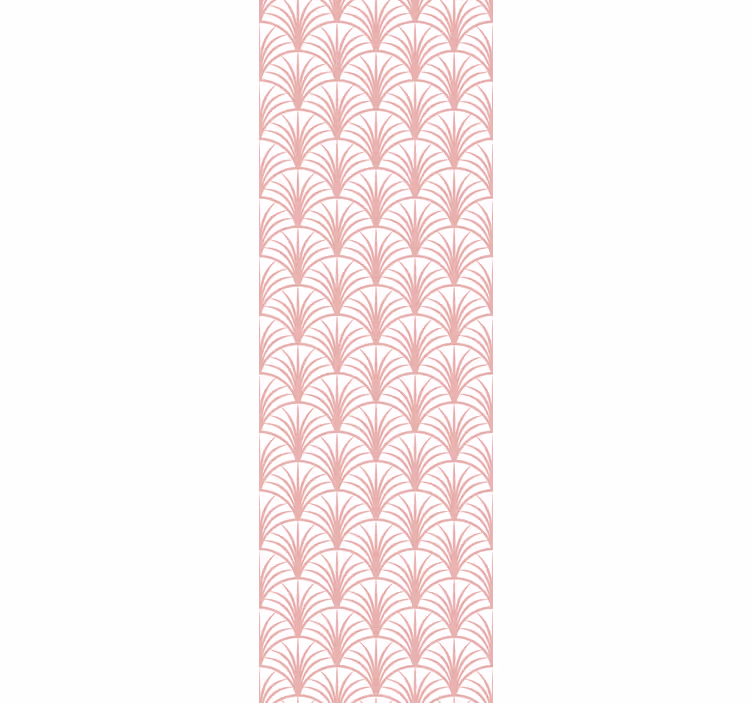 Papel tapiz moderno patrones de abanicos rosas - TenVinilo