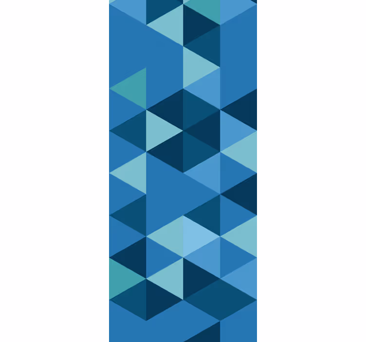 Papel tapiz geométrico pequeñas figuras azules - TenVinilo