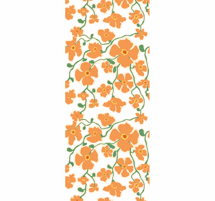 Papel tapiz flores diseño floral en floración - TenVinilo