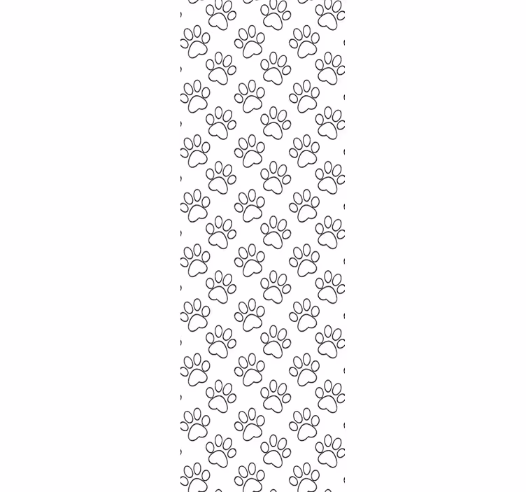 Papel tapiz gatos diseño de huella de pata - TenVinilo