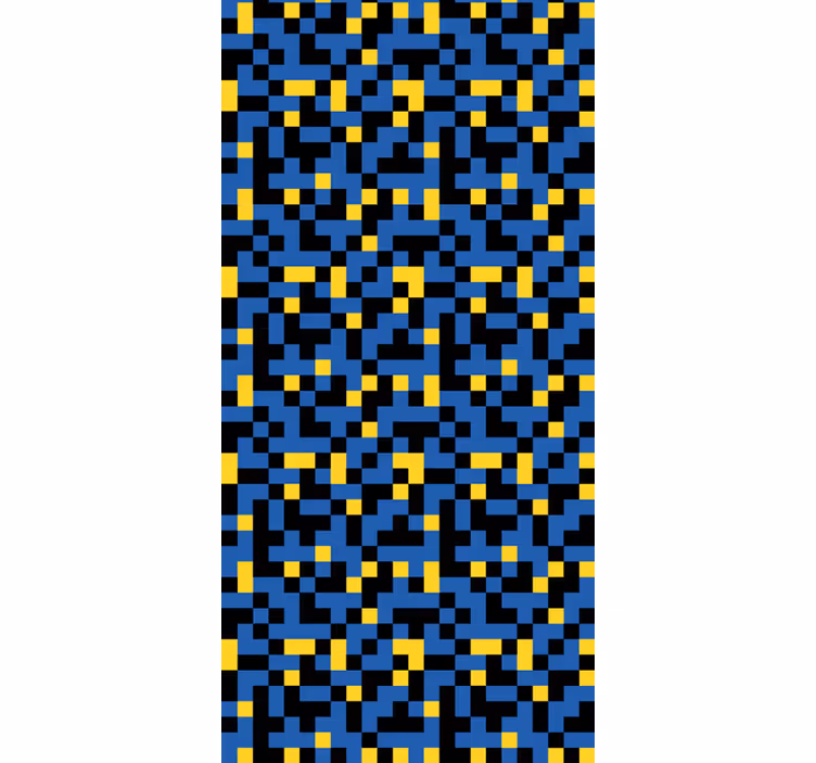 Papel tapiz geométrico bloques de colores pixelados - TenVinilo