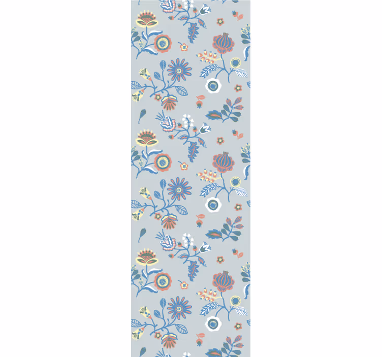 Papel tapiz flores diseño ilustrativo de floración - TenVinilo