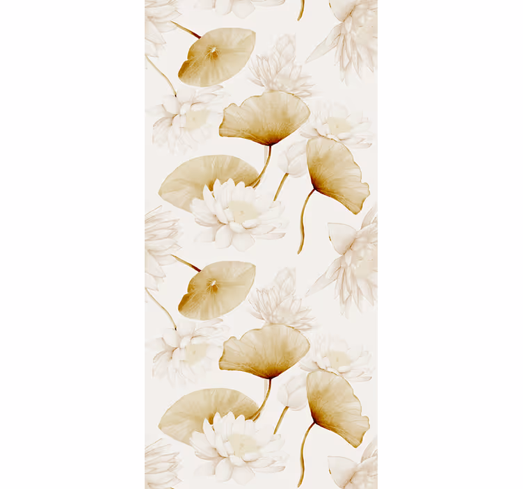 Papel tapiz flores diseño botánico florido - TenVinilo