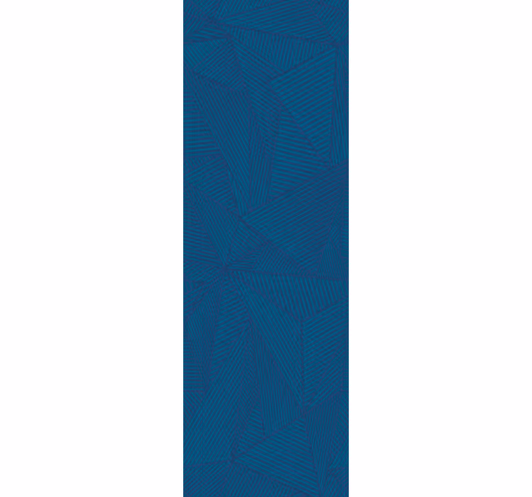 Papel tapiz triángulos facetas geométricas azules - TenVinilo