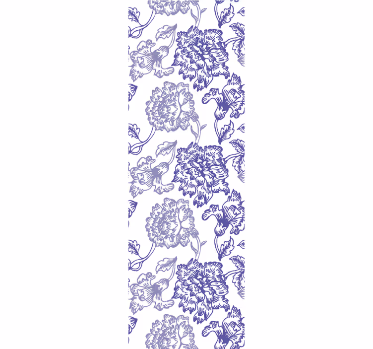 Papel tapiz floral flor índigo azul - TenVinilo