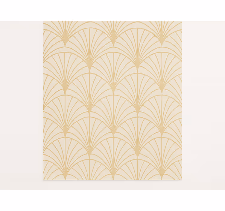 Papel tapiz vintage art déco de abanico de los años 20 - TenVinilo