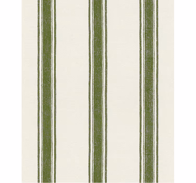 Papel pintado geométrico líneas verticales verde musgo - TenVinilo