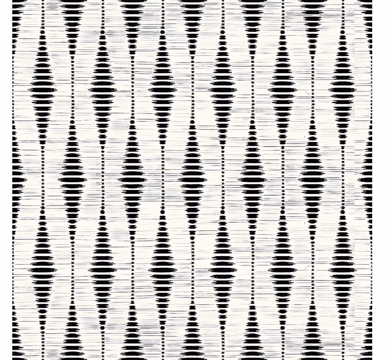 Papel pintado geométrico ikat negro rabaul - TenVinilo