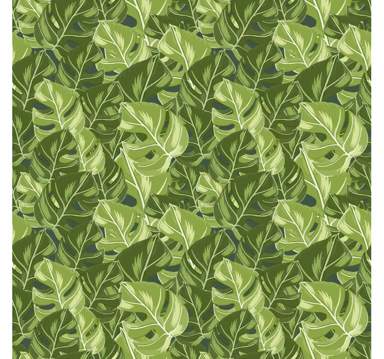 Papel tapiz naturaleza patrones de hojas lujosas - TenVinilo