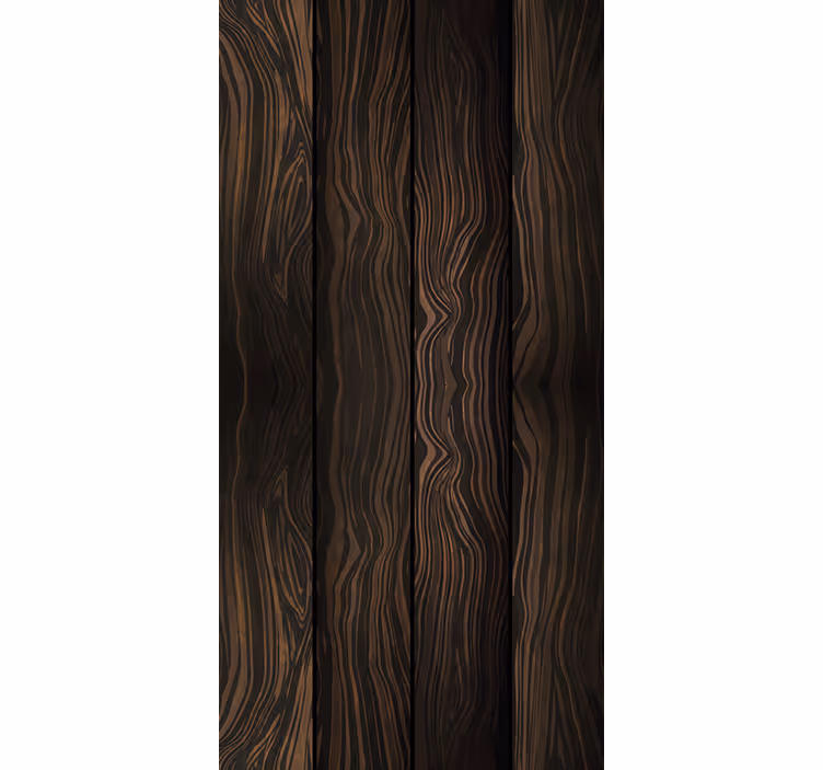 Papel tapiz madera patrón de hojas oscuras - TenVinilo