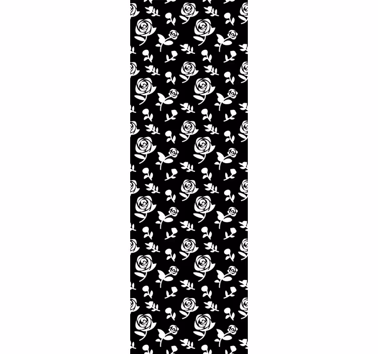 Papel tapiz ornamental patrón floral monocolor - TenVinilo