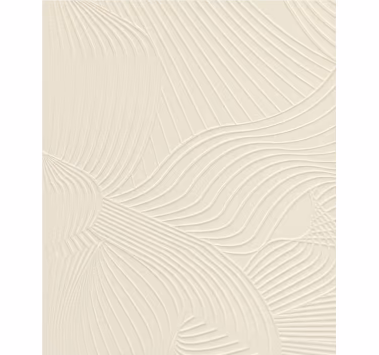 Papel tapiz para sala crema ondas relieve - TenVinilo