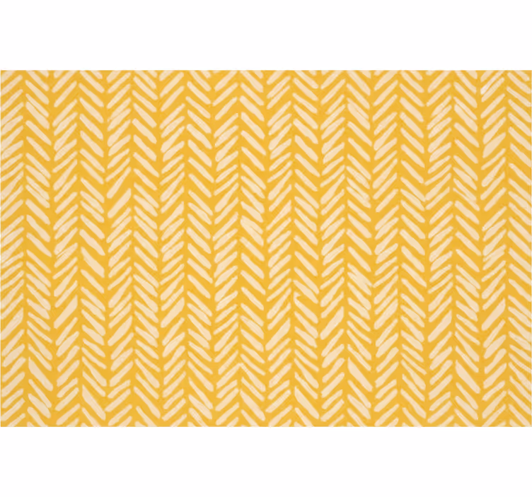 Papel tapiz para sala chevron amarillo en espiga - TenVinilo