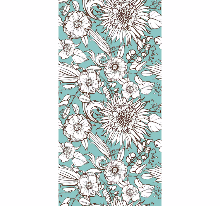 Papel tapiz para recámara con diseño de girasoles - TenVinilo