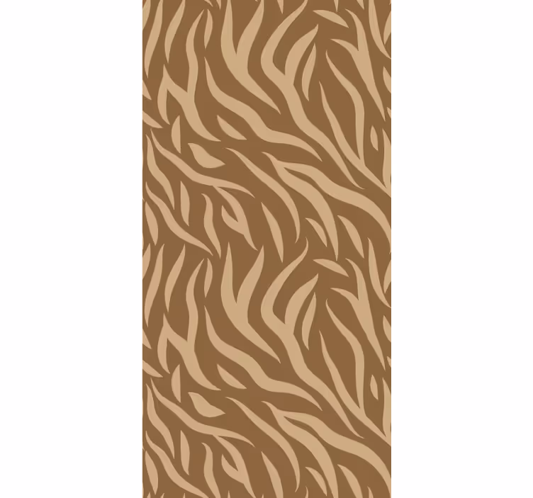 Papel tapiz para recámara piel de tigre marrón y beige - TenVinilo