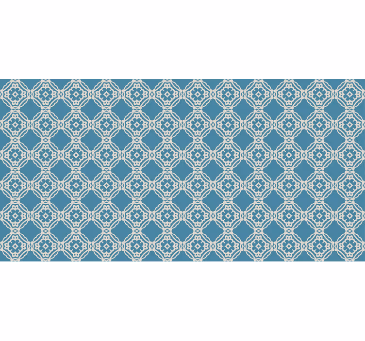 Papel tapiz textura patrón antiguo azul y blanco - TenVinilo