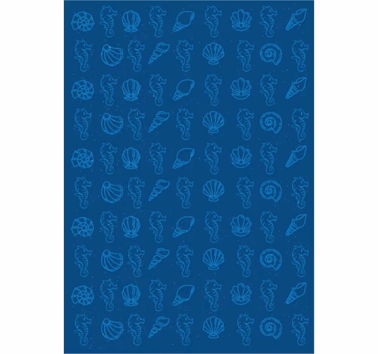 Papel tapiz animales ilustración de motivos marinos - TenVinilo