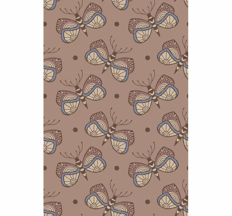 Papel tapiz para recámara mariposa vintage inspiradora - TenVinilo