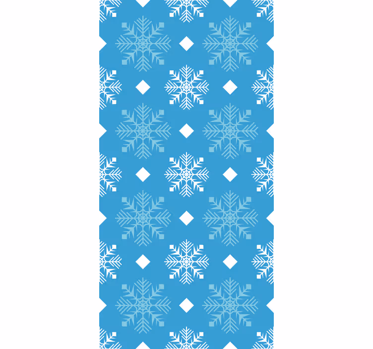 Papel tapiz para recámara copos de nieve tonos azules - TenVinilo