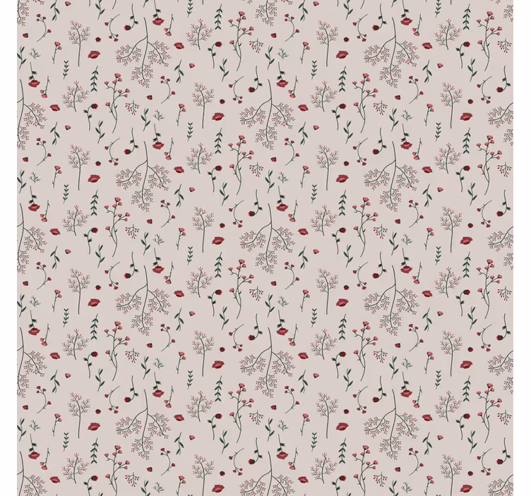 Papel tapiz para recámara estampado floral - TenVinilo