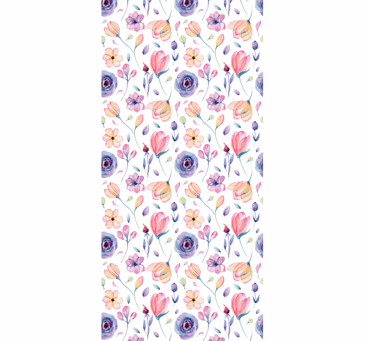 Papel tapiz para recámara patrón floral en bloom - TenVinilo