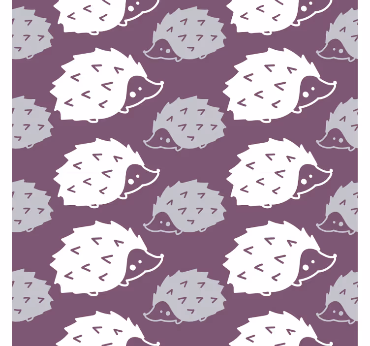Papel tapiz para recámara con diseño de erizos adorables - TenVinilo