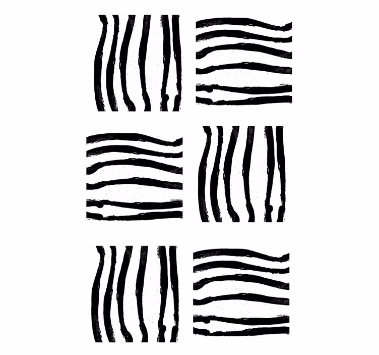 Papel tapiz pasillo rayas en blanco y negro - TenVinilo