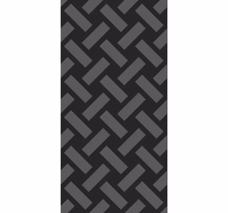 Papel tapiz comedor patrón geométrico cuadrado negro - TenVinilo