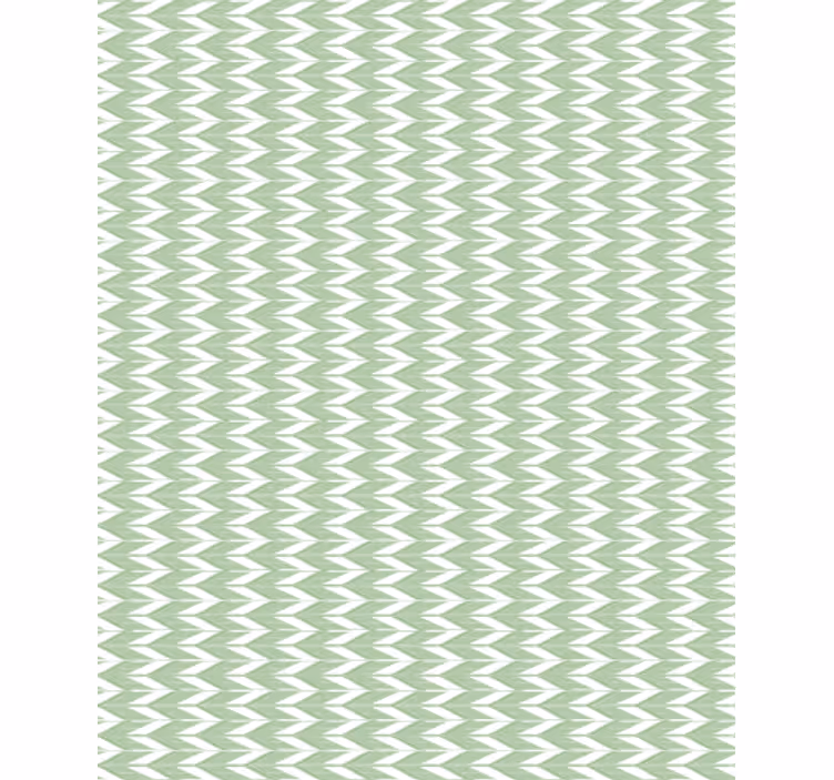 Papel tapiz geométrico patrón chevron verde - TenVinilo