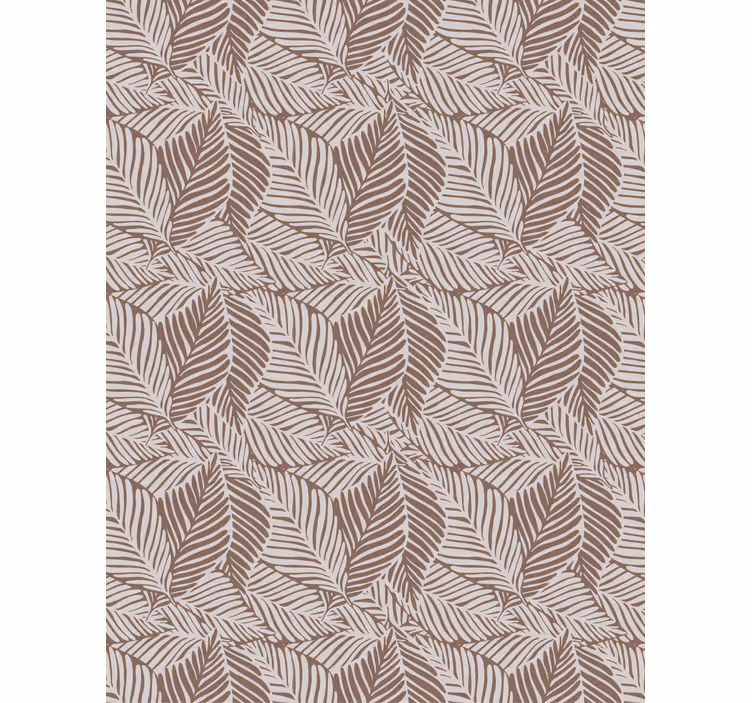 Papel tapiz naturaleza hojas terracota - TenVinilo