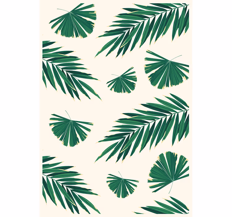 Papel tapiz naturaleza hojas verdes exuberantes - TenVinilo