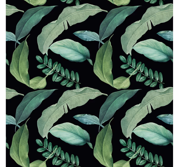 Papel tapiz naturaleza hojas verdes botánicas - TenVinilo