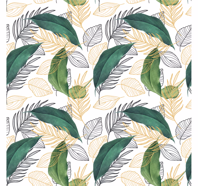 Papel tapiz naturaleza elemento de follaje rico - TenVinilo