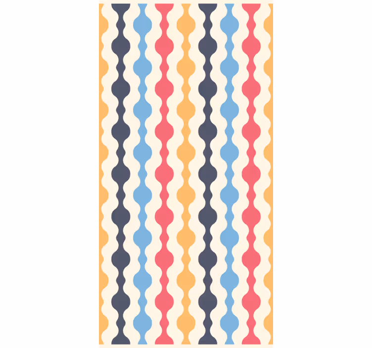 Papel tapiz vintage líneas retro coloridas - TenVinilo
