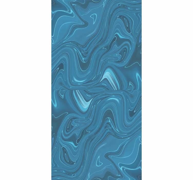 Papel tapiz mármol en tonos oceánicos fluidos - TenVinilo