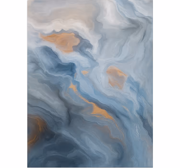 Papel tapiz mármol tonos ámbar y azul - TenVinilo