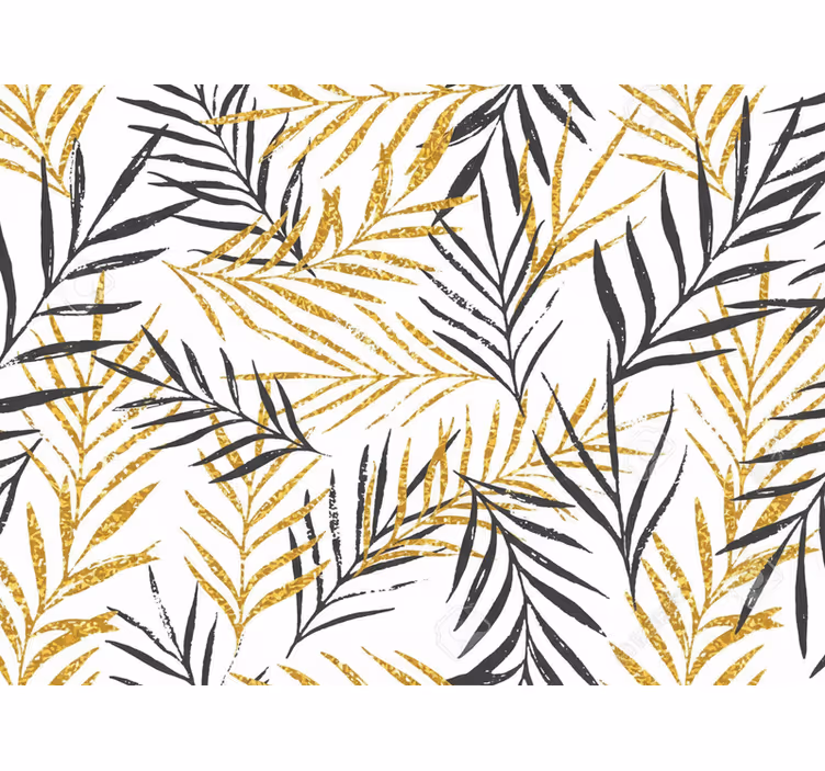 Papel tapiz para sala estampado de hojas exuberantes - TenVinilo