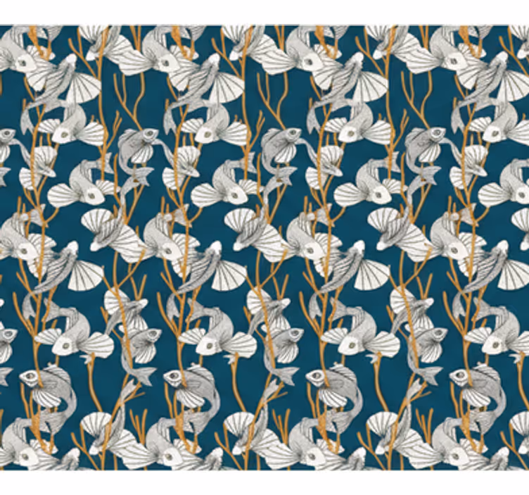 Papel tapiz para sala coral de mar profundo - TenVinilo