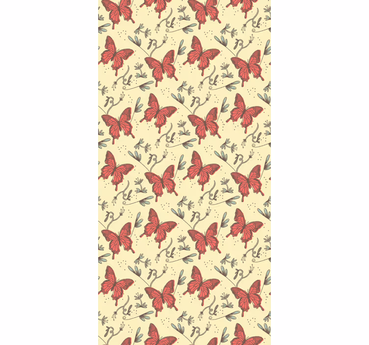 Papel tapiz mariposas estilo antiguo - TenVinilo