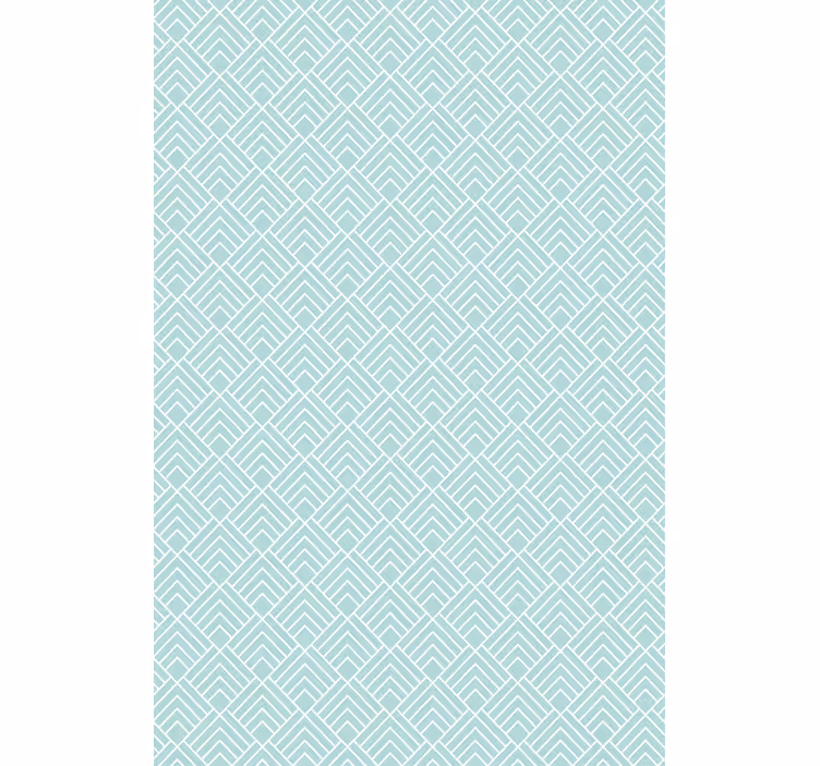Papel tapiz nórdico líneas zigzagueantes azul claro - TenVinilo