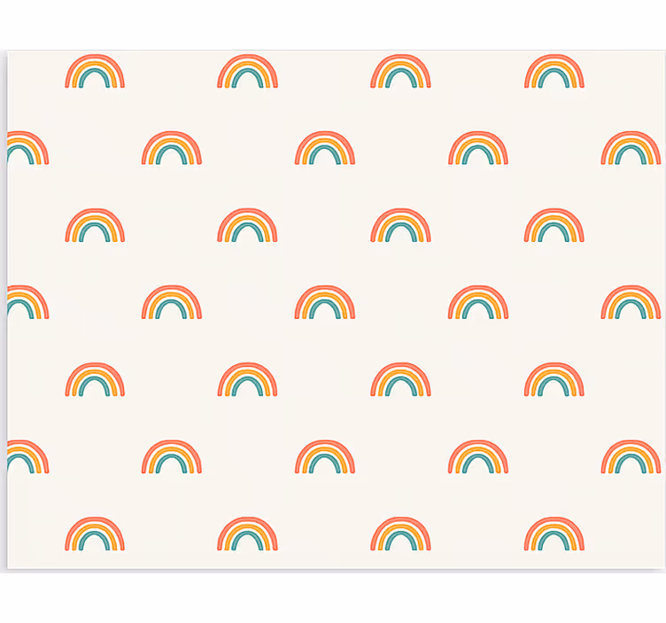 Papel tapiz nórdico arcoíris colorido en cascada - TenVinilo