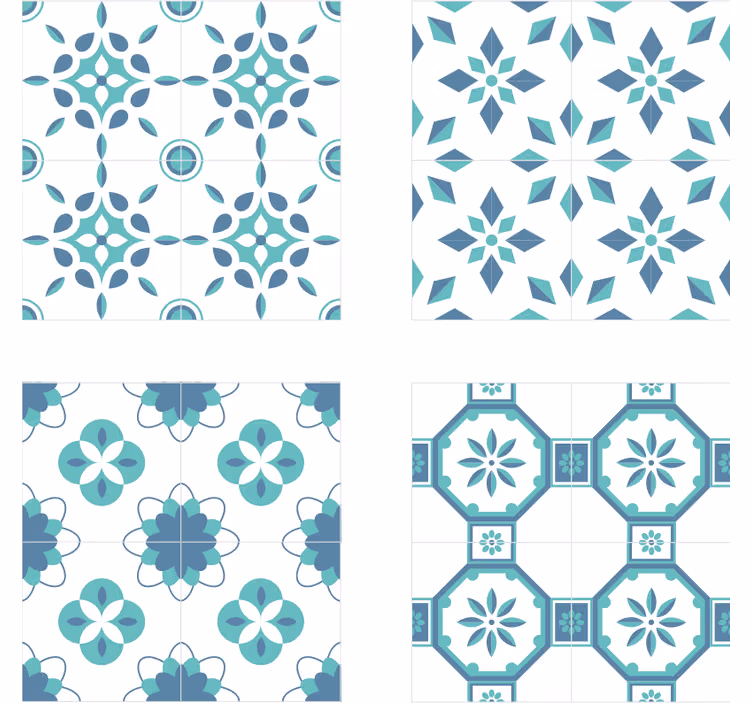 Papel tapiz azulejos azulejos elegantes - TenVinilo