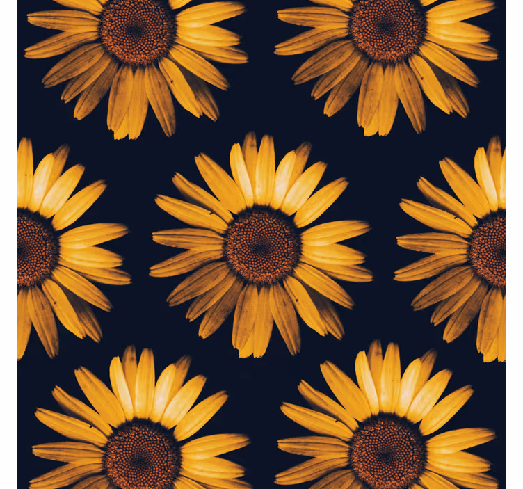 Papel tapiz flores girasol amarillo - TenVinilo