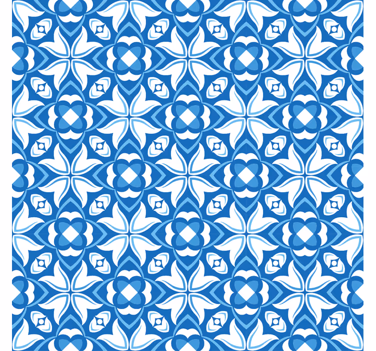 Papel tapiz vintage jarrón azul moderno estilo hampton - TenVinilo