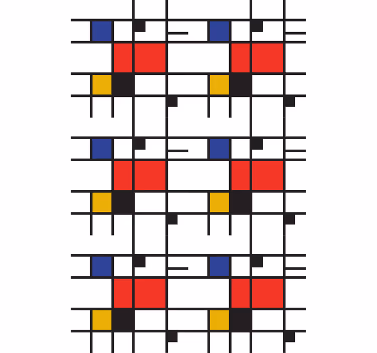 Papel tapiz moderno arte geométrico de mondrian - TenVinilo