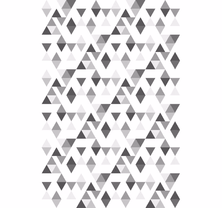 Papel tapiz moderno patrón de triángulos grises - TenVinilo