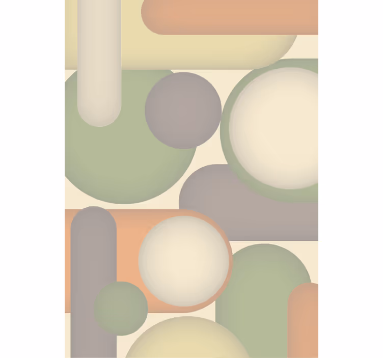 Papel tapiz moderno disposición de círculos geométricos - TenVinilo
